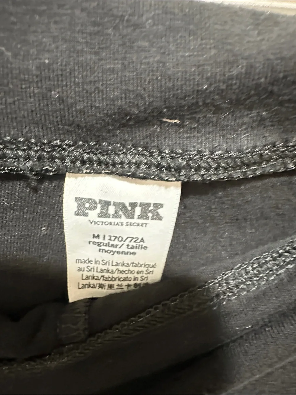 PINK Victoria's Secret Black Fold-Over Waist Yoga Pants
